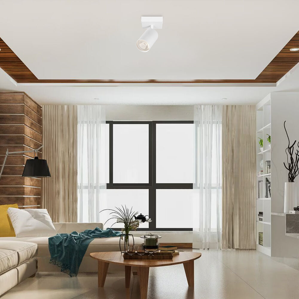 Spot Aplicat Orientabil Rotund Alb Dulie GU10 Ø55x120mm