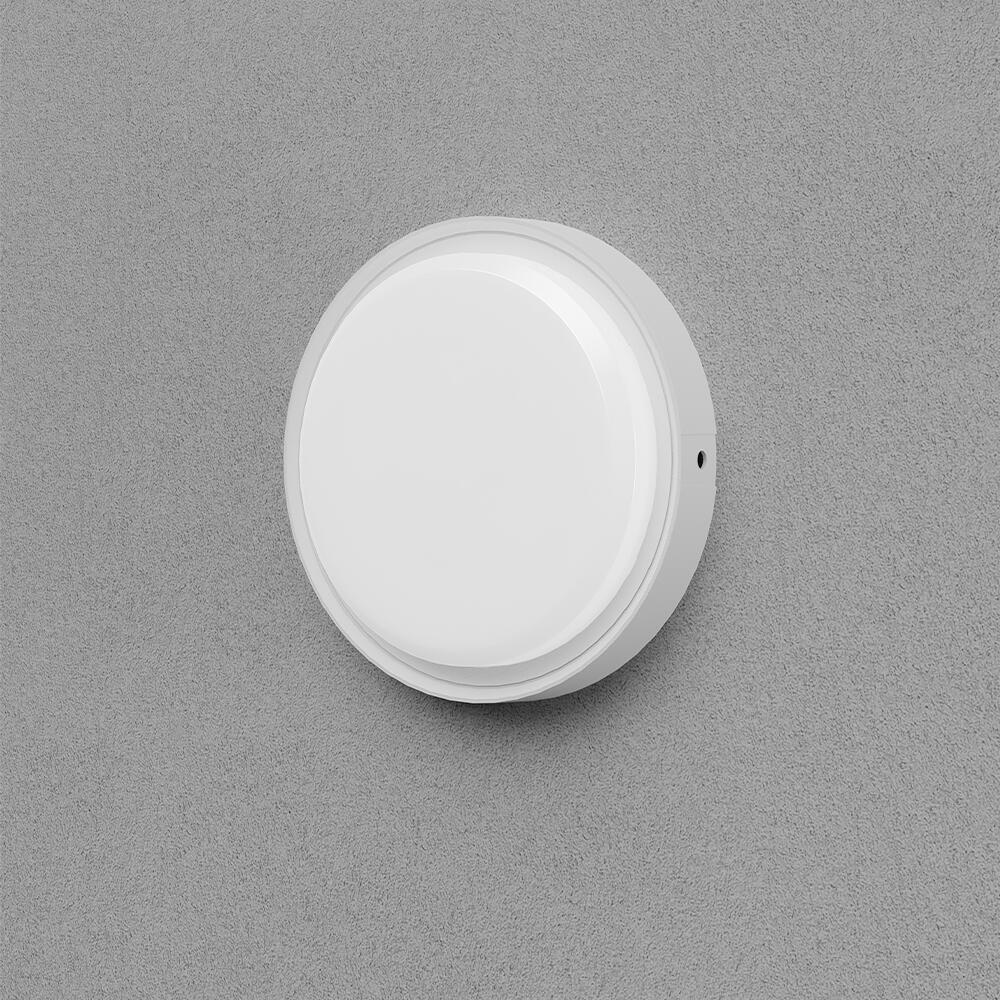 Plafoniera LED White Bulkhead 18W, 22cm, IP65, CCT, 2020lm cu Senzor
