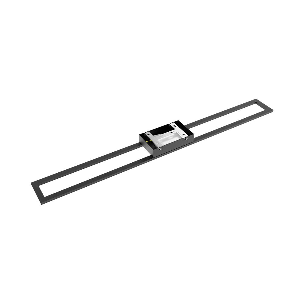 Lustra LED Rectangular 108cm Cristal Black Echivalent 400W Telecomanda