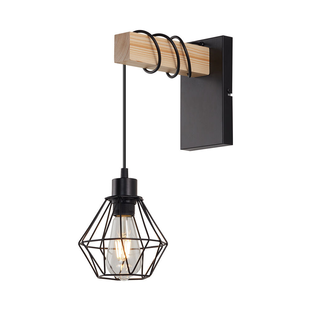 Aplica WOL Black & Brown 1xE27