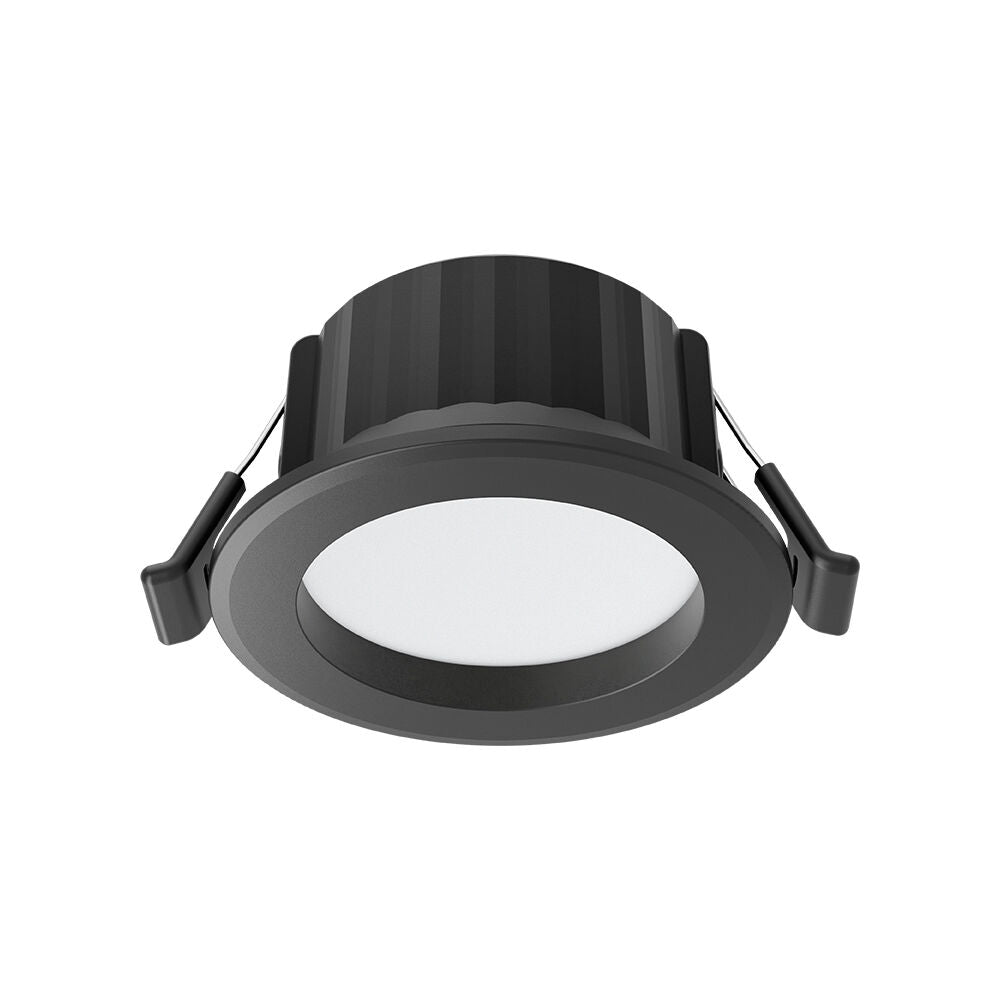 Spot LED 9W Incastrabil CCT cu 3 Lumini Rotund Negru pentru Exterior IP54