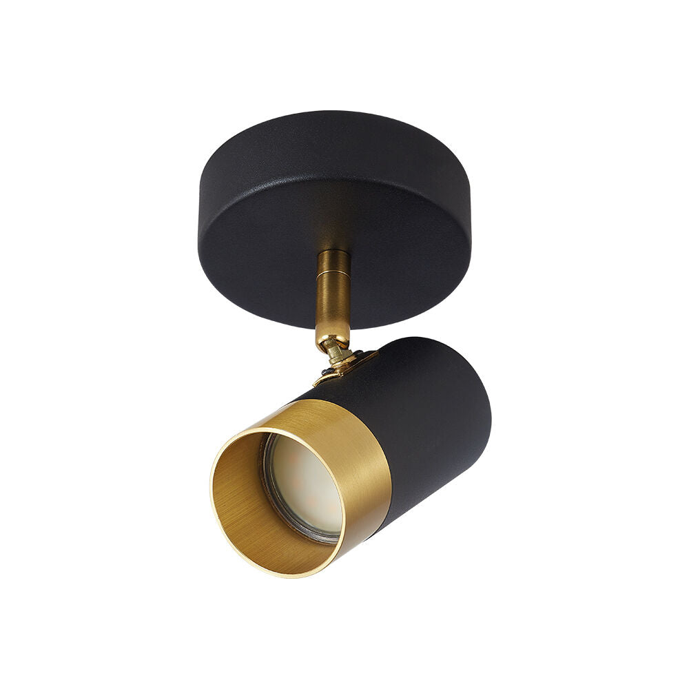 Spot Reglabil Negru + Auriu Exquisite 1xGU10