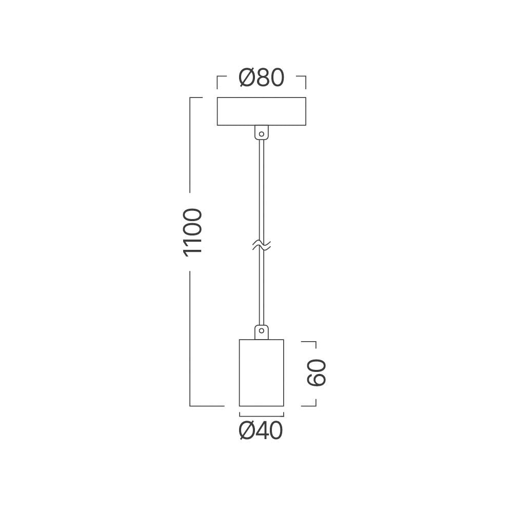 Pendul SERY Line Black 1xE27