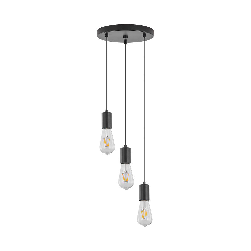 Lustra Suspendata SERY Black 3xE27