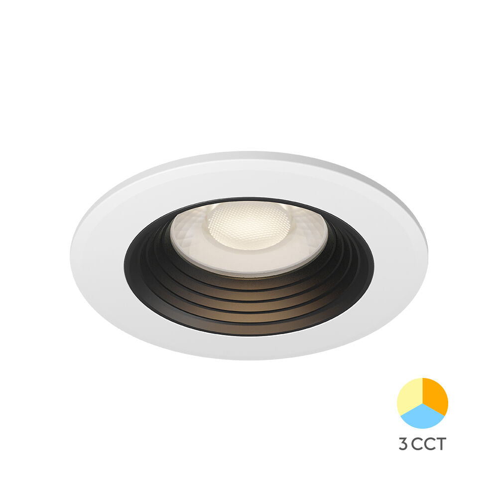 Spot LED Incastrabil Rotund Alb si Negru cu 3 Lumini ⌀8.5CM