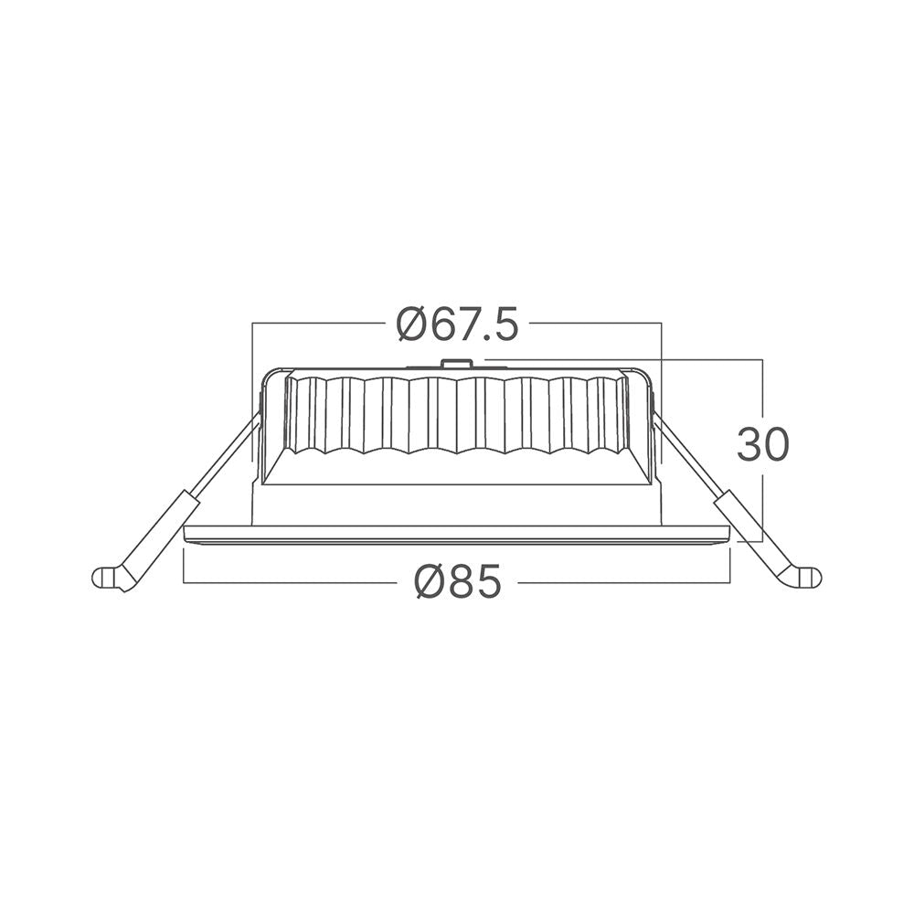 Spot LED Incastrabil Rotund Alb Dimabil cu 3 Lumini ⌀8.5CM