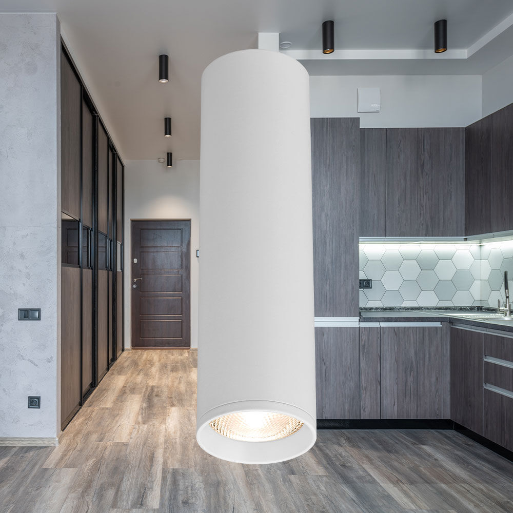 Spot Aplicat Rotund Alb Dulie GU10 Ø55x200mm