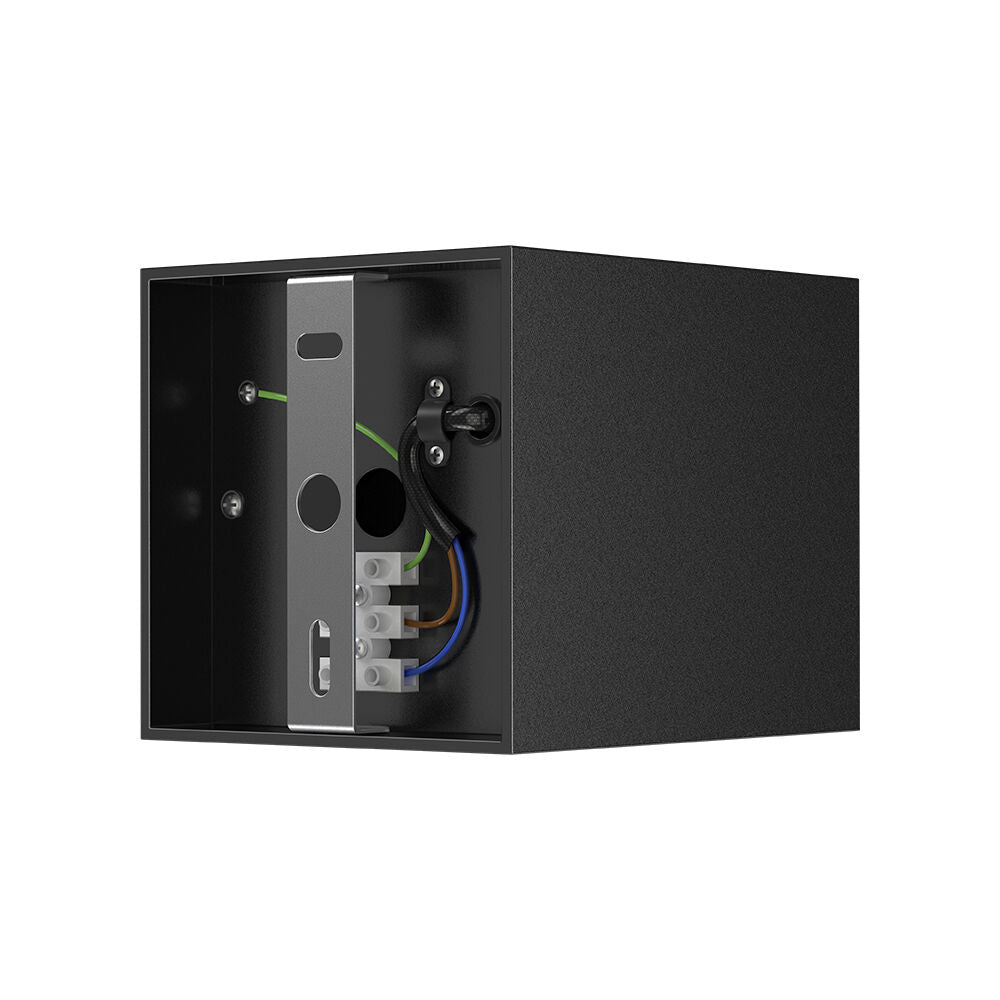 Spot Aplicat Patrat Fascicul Reglabil Negru Dulie GU10 L80xH100mm