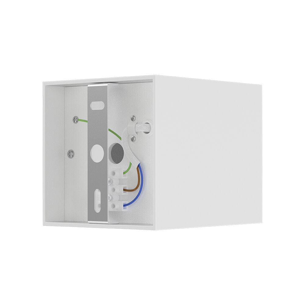 Spot Aplicat Patrat Fascicul Reglabil Alb Dulie GU10 L80xH100mm