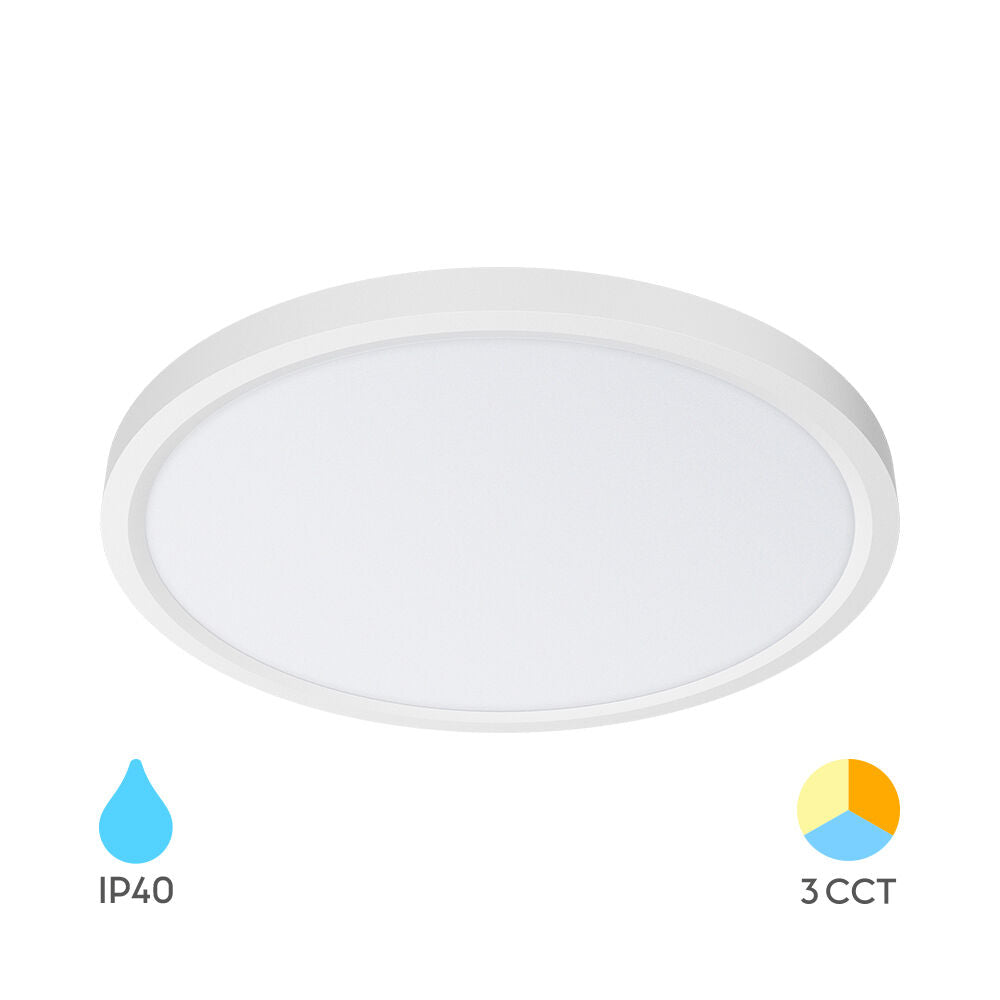 Plafoniera LED Zetta 50CM Alba IP40 3 Lumini Echivalent 400W