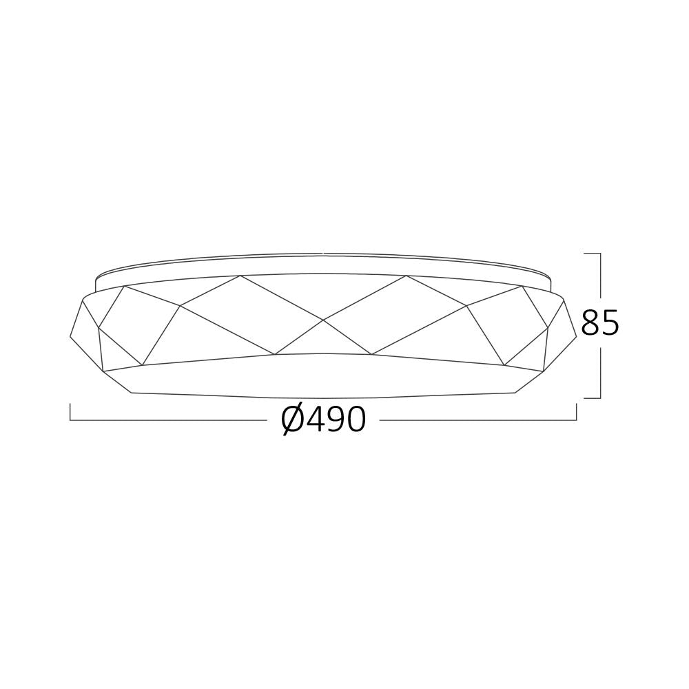 Plafoniera LED 44W Diamond Echivalent 500W 49CM