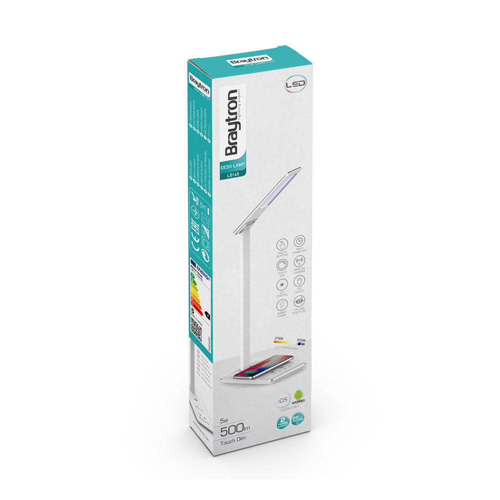 Veioza LED Alba Dimabila Incarcare Wireless 3 Tipuri de Lumina 50CM