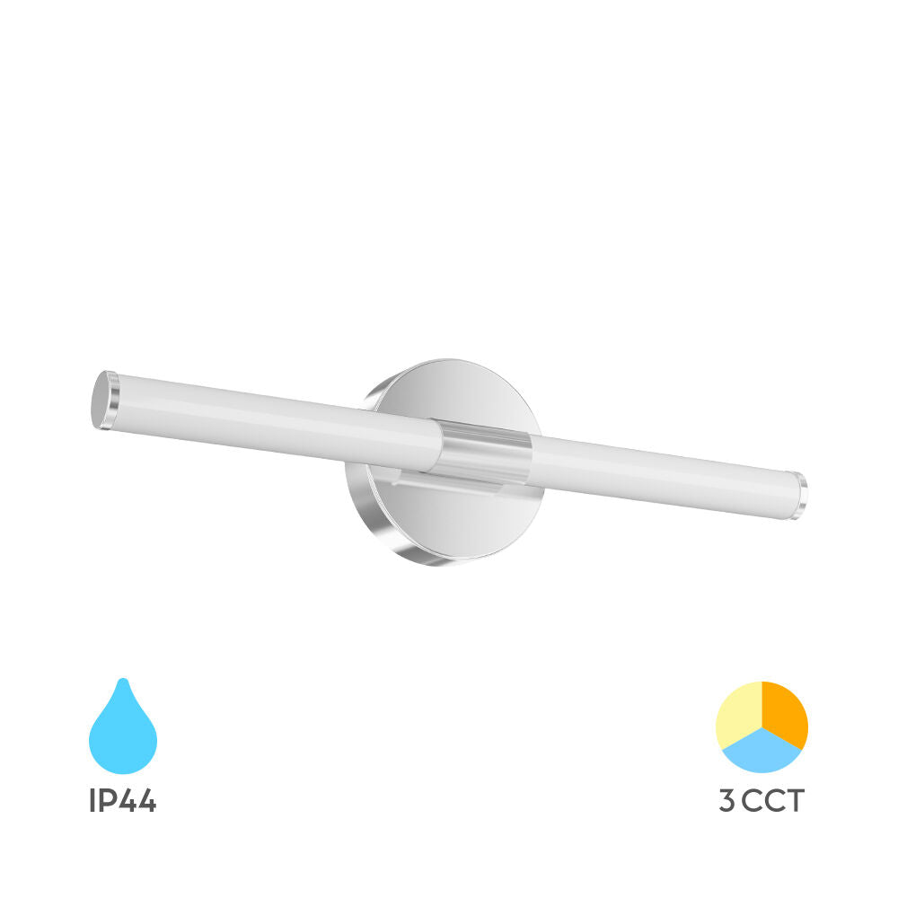 Aplica LED Baie 7W ELVORA Argintie 45cm 3 Lumini din Buton