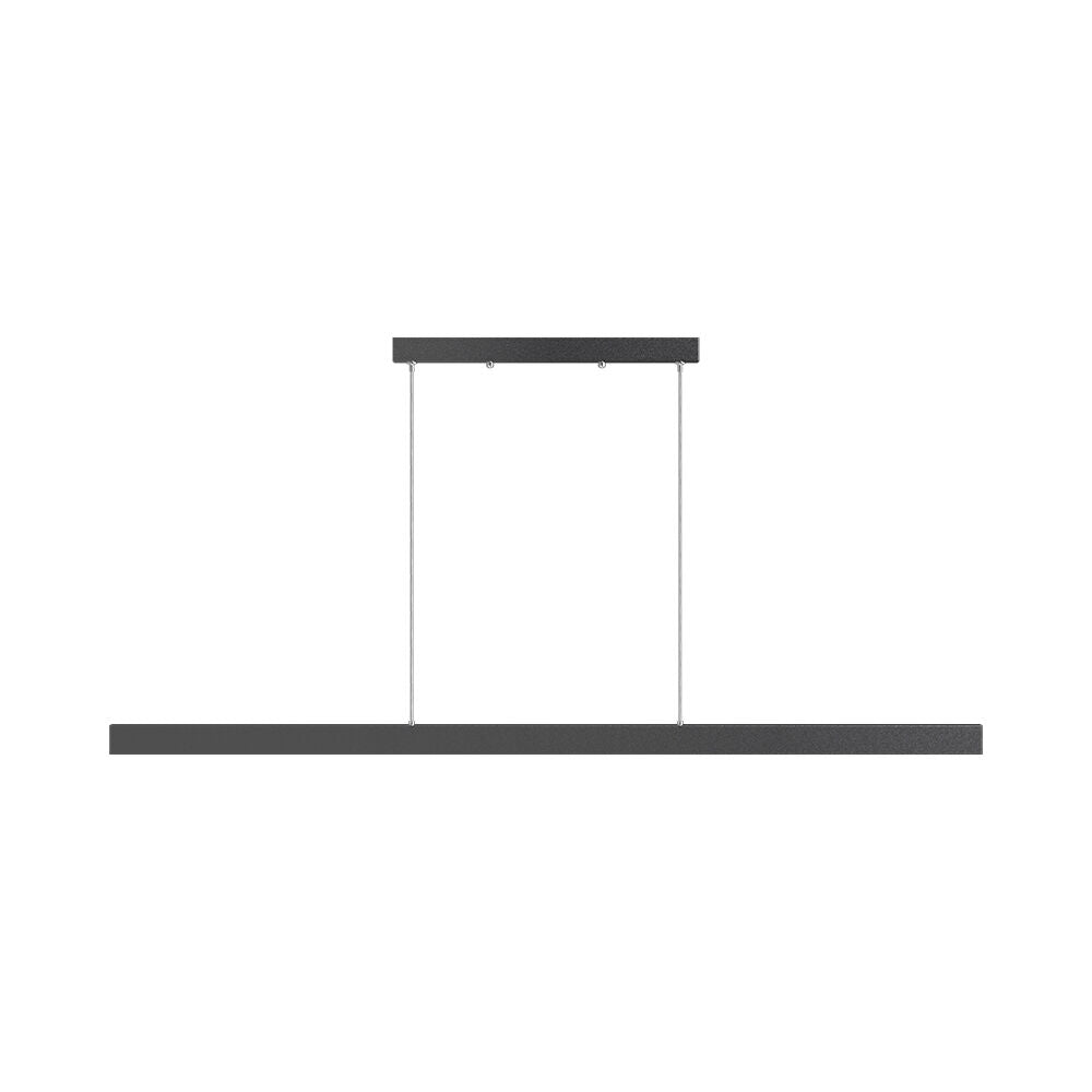 Lustra LED Suspendata Liniara Neagra LINA 120cm 3 Lumini din Buton Echivalent 300W