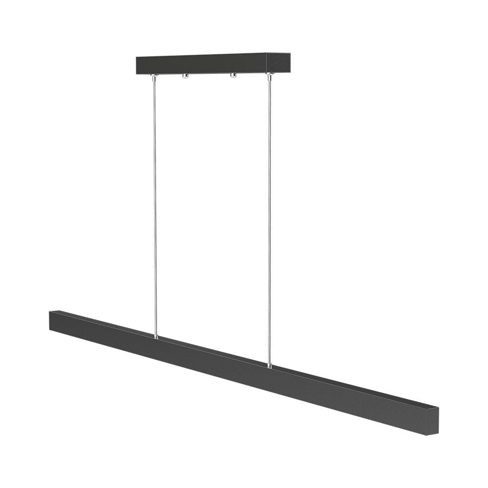 Lustra LED Suspendata Liniara Neagra LINA 120cm 3 Lumini din Buton Echivalent 300W