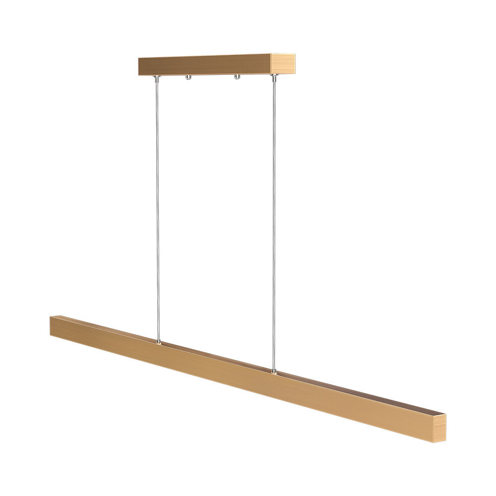 Lustra LED Suspendata Liniara Gold LINA 120cm 3 Lumini din Buton Echivalent 300W