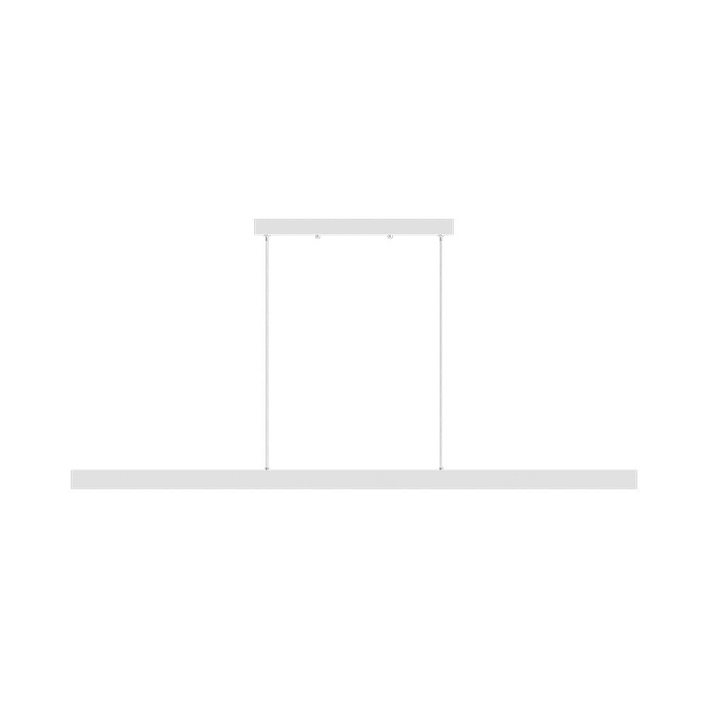 Lustra LED Suspendata Liniara Alba LINA 120cm 3 Lumini din Buton Echivalent 300W