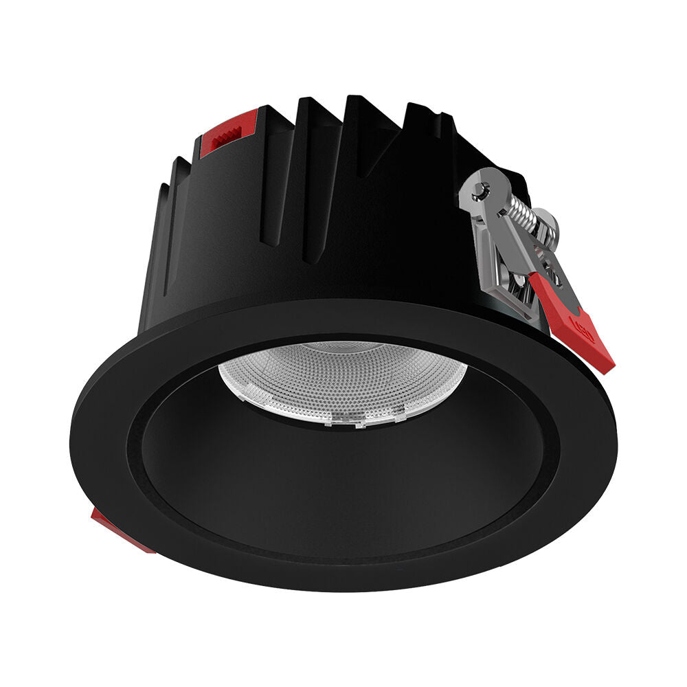 Spot LED 10W Incastrabil CCT Rotund Negru cu 3 Lumini ⌀8.5CM
