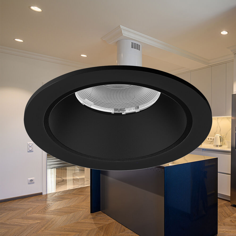 Spot LED 20W Incastrabil CCT Rotund Negru cu 3 Lumini ⌀11CM