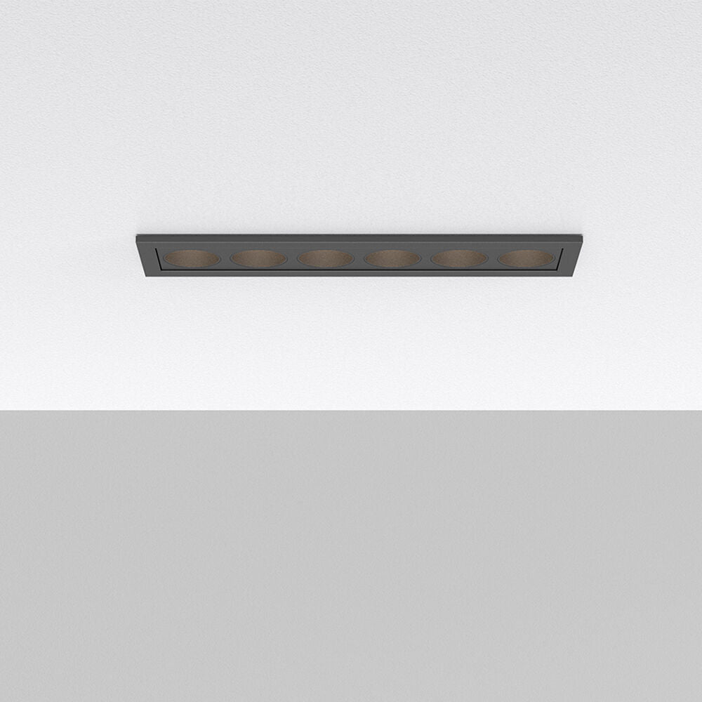 Spot LED Liniar Incastrabil CCT Negru cu 3 Lumini 16.3x4.1CM