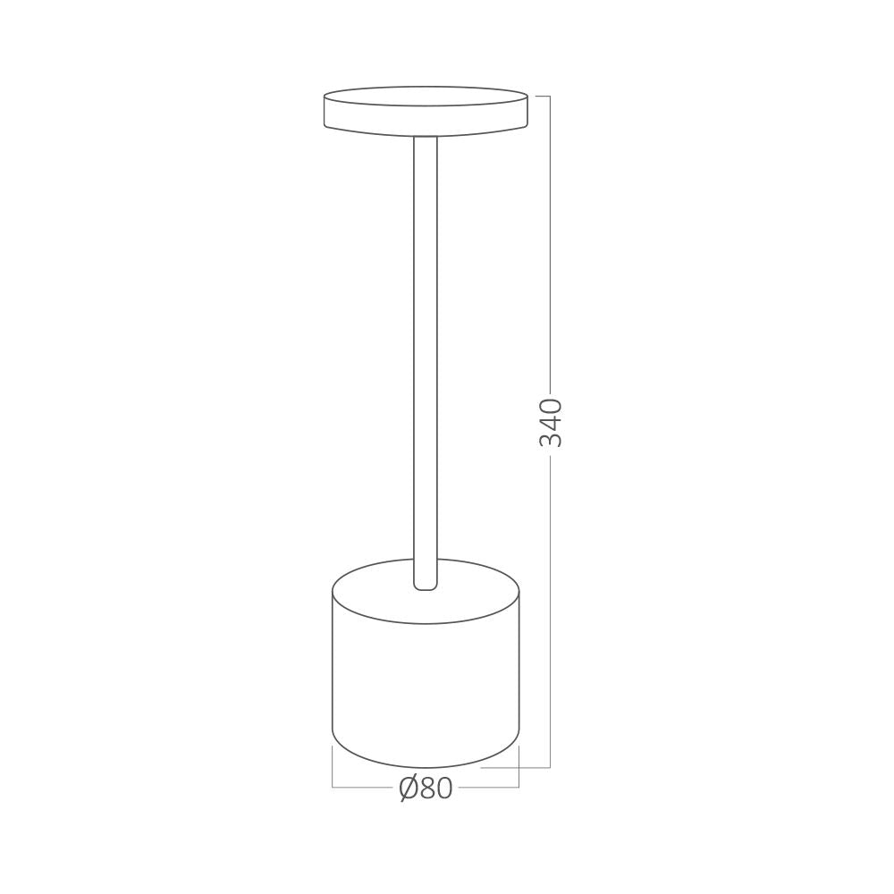 Veioza LED Decorativa Alba 3 Tipuri de Lumina 34CM IP44