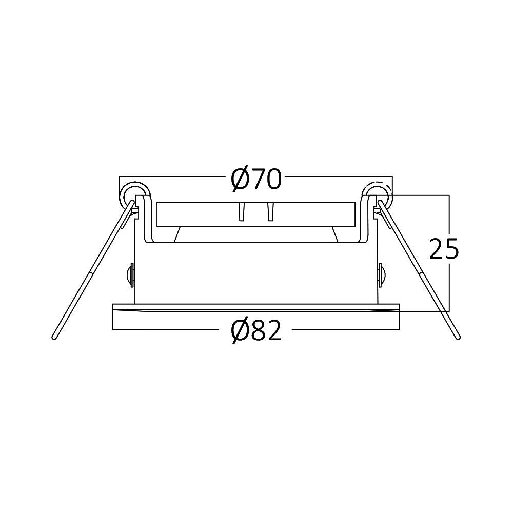 Spot Incastrat Rotund Fascicul Reglabil Argintiu Dulie MR16 Ø82x25mm