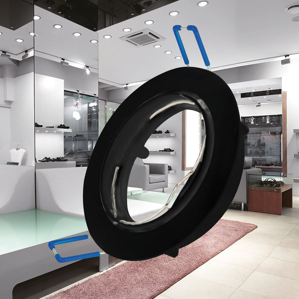 Spot Incastrat Rotund Fascicul Reglabil Negru Dulie MR16 Ø84x22mm