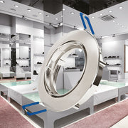 Spot Incastrat Rotund Fascicul Reglabil Argintiu Dulie MR16 Ø84x22mm