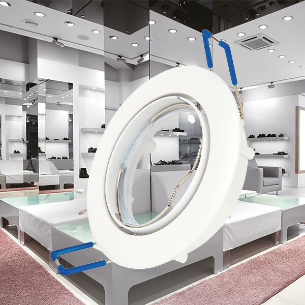 Spot Incastrat Rotund Fascicul Reglabil Alb Dulie MR16 Ø84x22mm