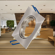 Spot Incastrat Patrat Fascicul Reglabil Argintiu Dulie MR16 L82xH23mm