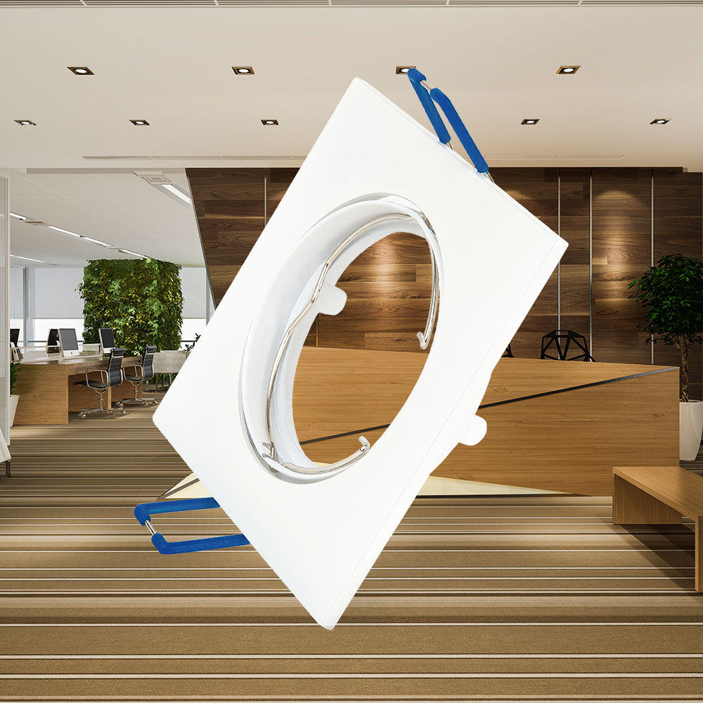 Spot Incastrat Patrat Fascicul Reglabil Alb Dulie MR16 L82xH23mm