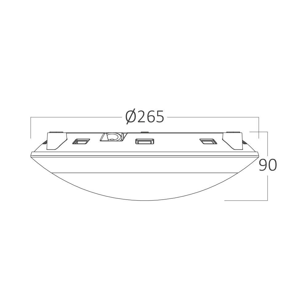 Plafoniera Exterior 1xE27 NAPOLI IP65 White cu Senzor 5 Ani Garantie