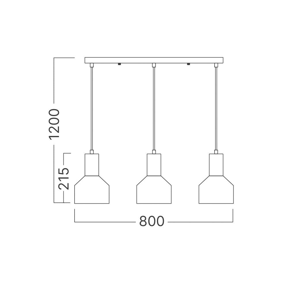 Lustra Suspendata Liniara 3xE27 Arcane Black