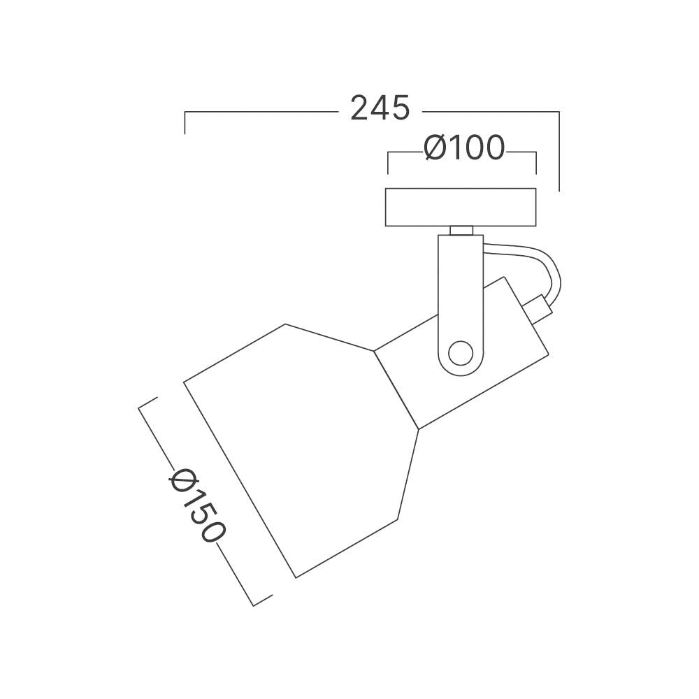 Aplica Moderna Mobila 1xE27 Arcane Black