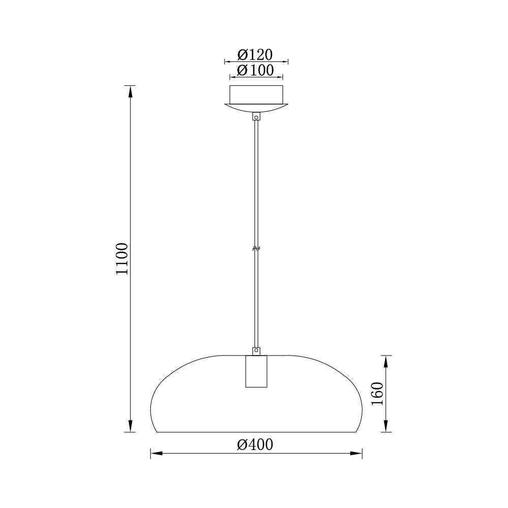 Pendul LOSO White & Gold 1xE27