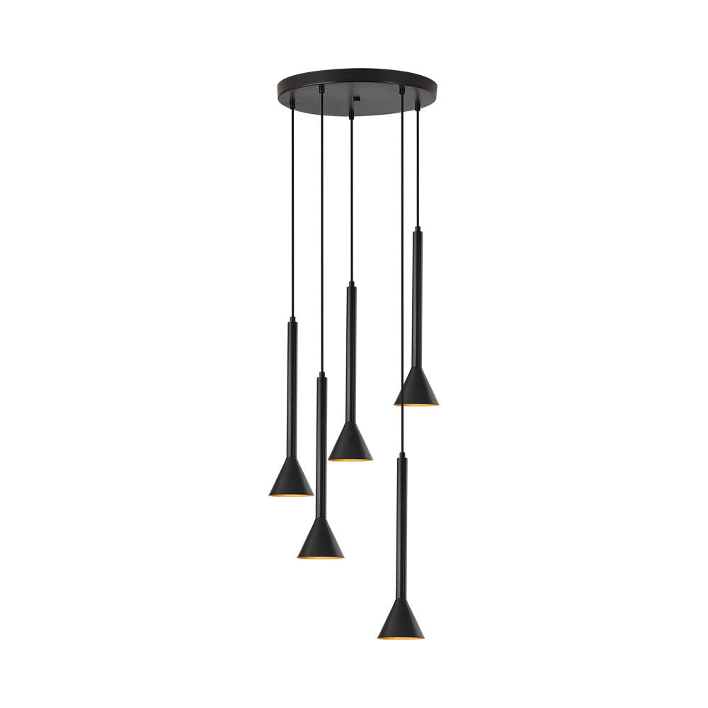 Lustra Suspendata Modern Black SKARN 5xGU10