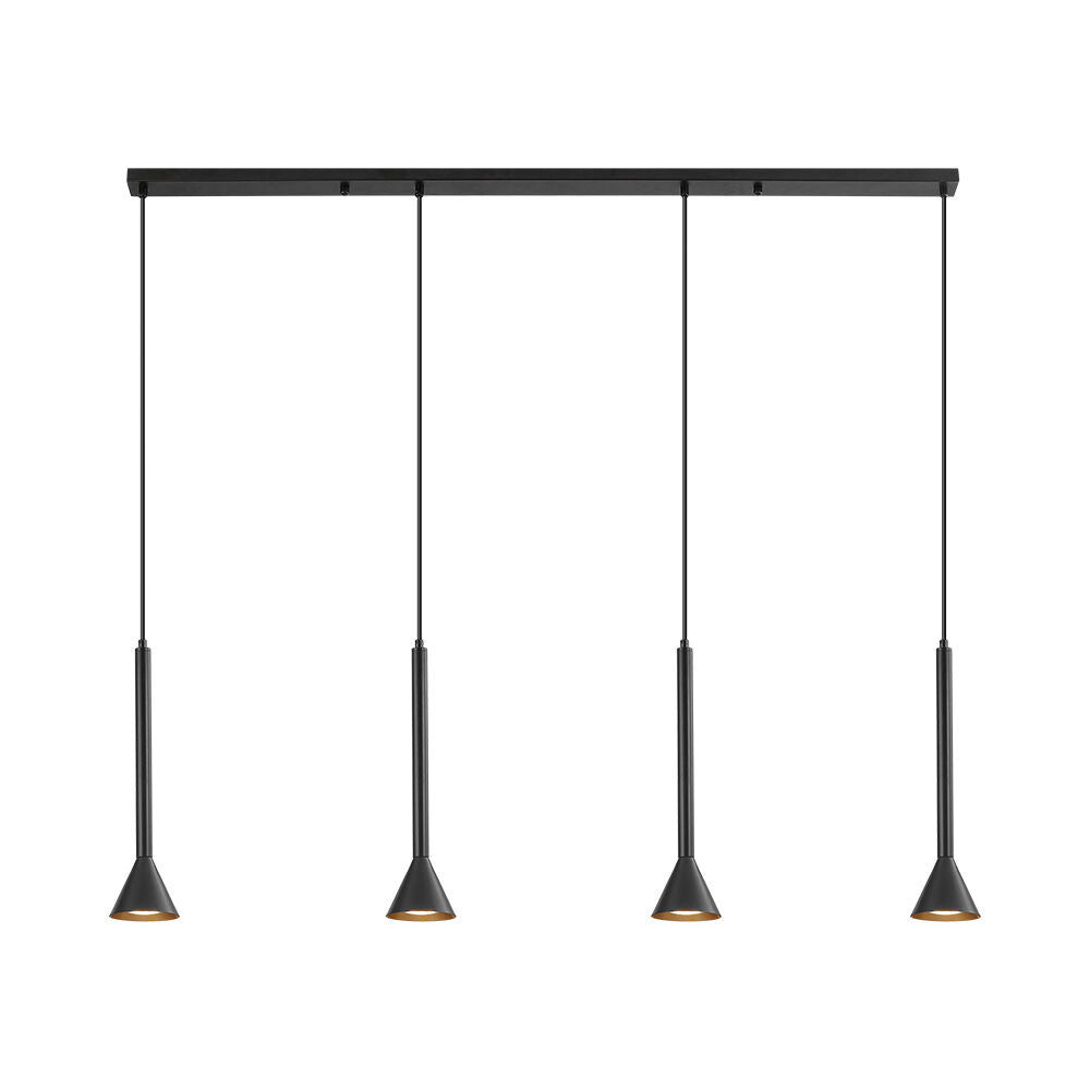 Lustra Suspendata Liniara Modern Black SKARN 4xGU10