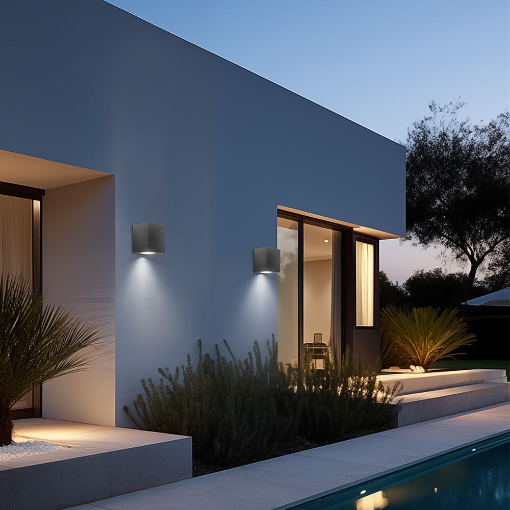 Aplica IP44 Dulie 1xGU10 Black 8.1CM Square