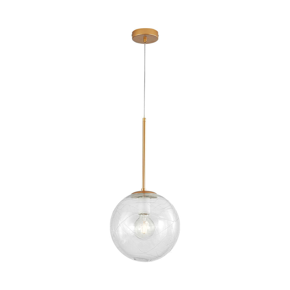 Pendul KENA Gold Abajur Transparent 1xG9 Ø12CM