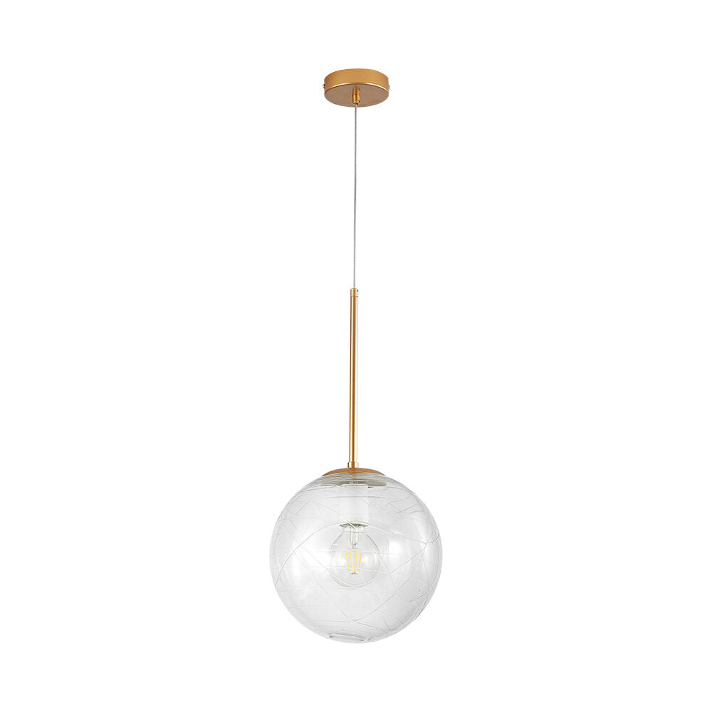 Pendul KENA Gold Abajur Transparent 1xG9 Ø12CM