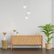 Lustra KENA Gold Abajur Transparent 3xG9