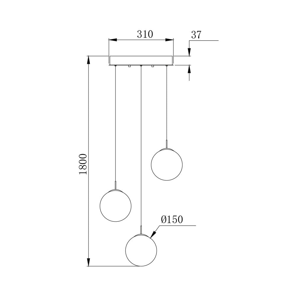 Lustra Suspendata LIMA Silver Abajur Fumuriu 3xG9