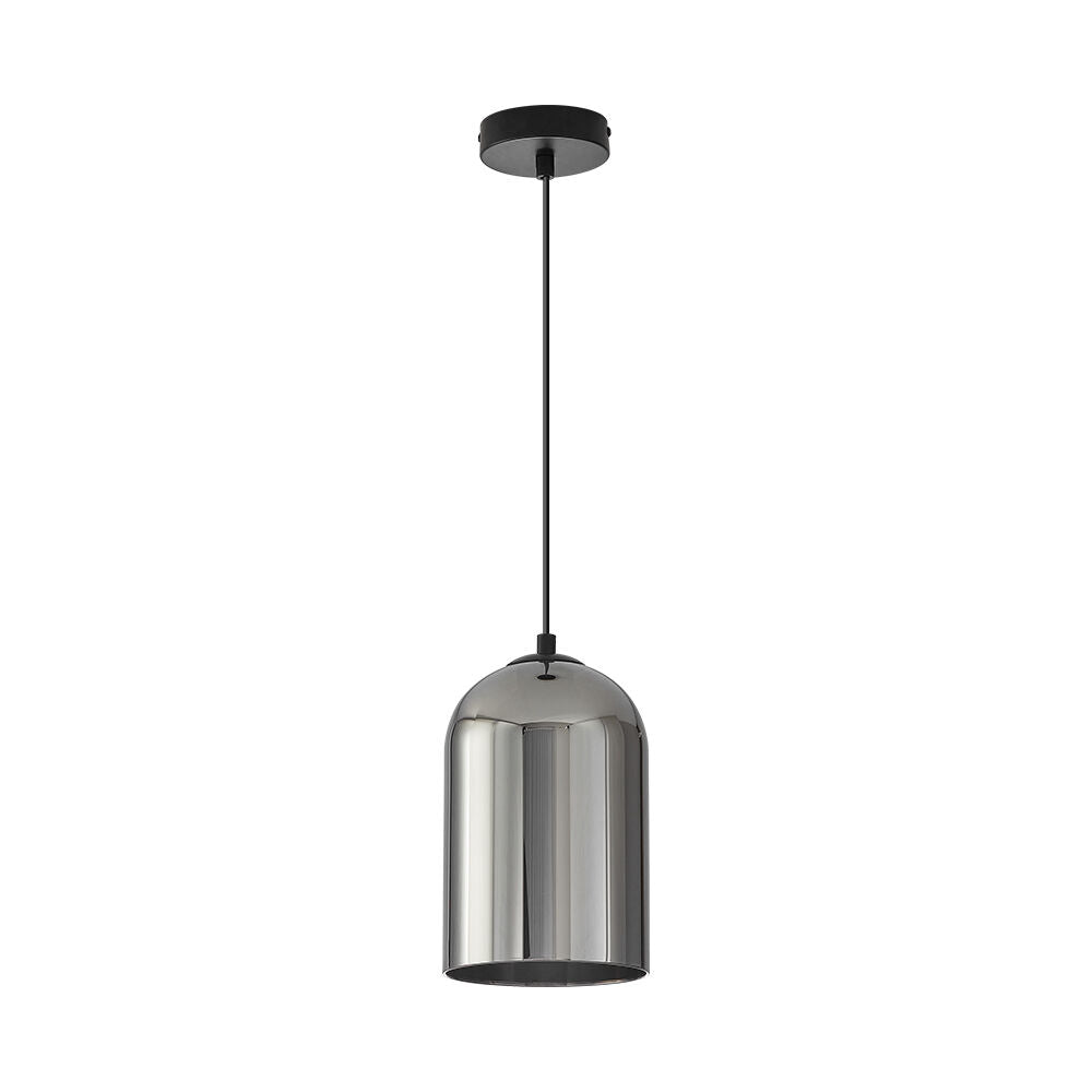 Pendul Smokey Negru Abajur Fumuriu 1xE27