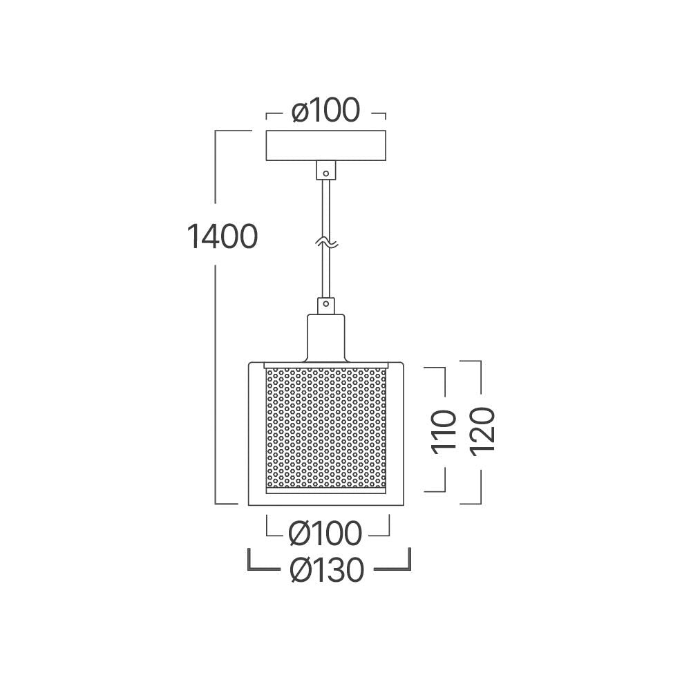Pendul Abajur Cooper Black 1xE14