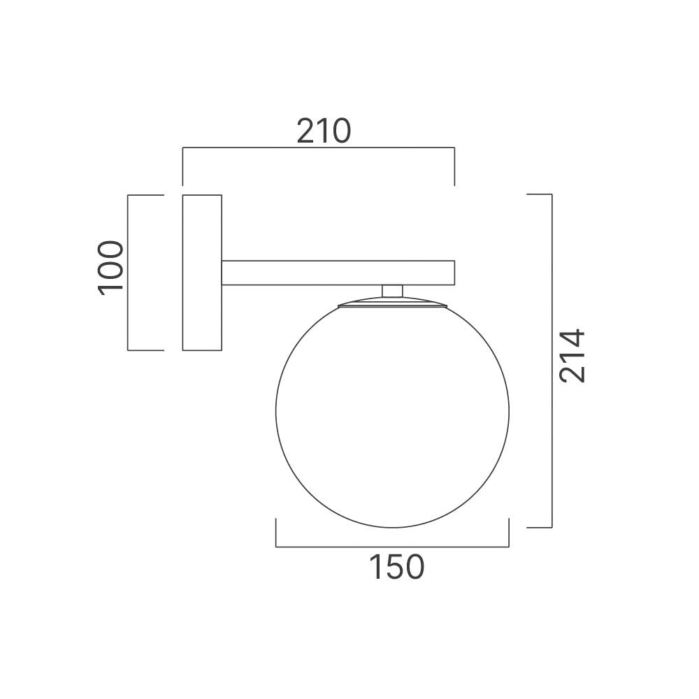 Aplica Abajur Mat Black CALYPSA 1xG9