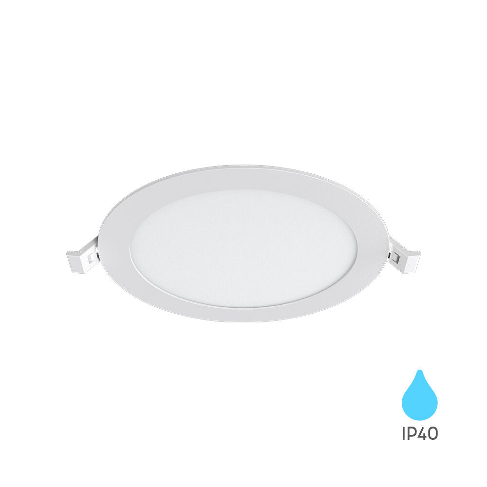 Spot LED 15W Slim Rotund Alb / ⌀198mm / Incastrabil IP40