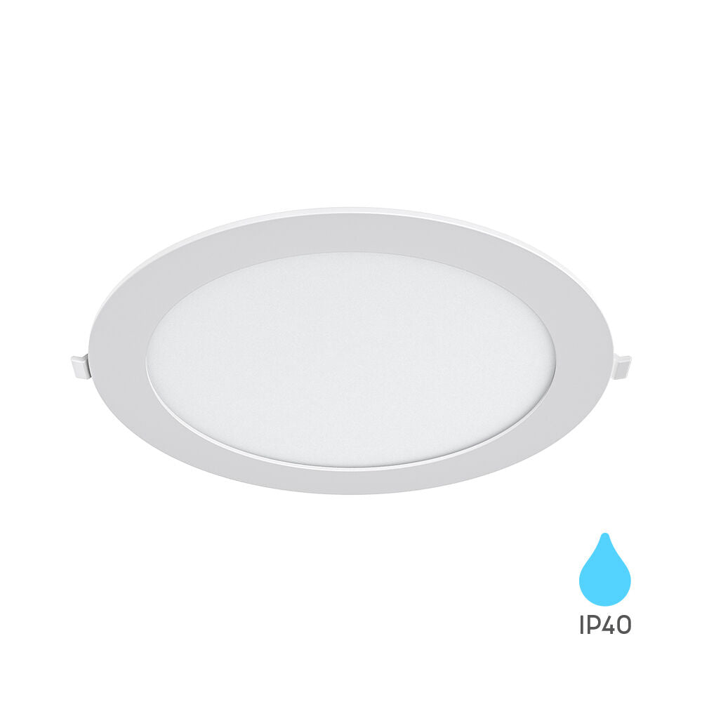 Spot LED 24W Slim Rotund Alb / ⌀298mm / Incastrabil IP40