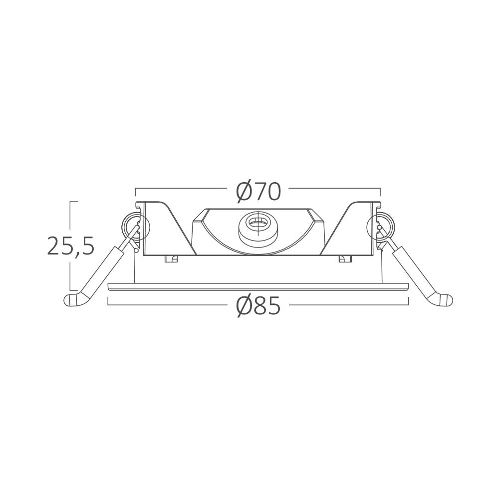 Spot LED 3W Slim Rotund Alb / ⌀85mm / Incastrabil IP40