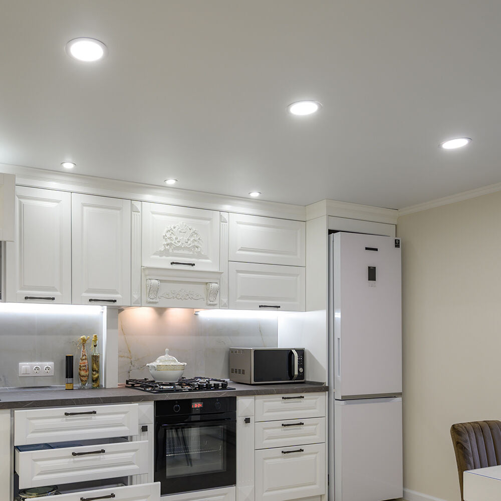 Spot LED 6W Slim Rotund Alb / ⌀128mm / Incastrabil IP40