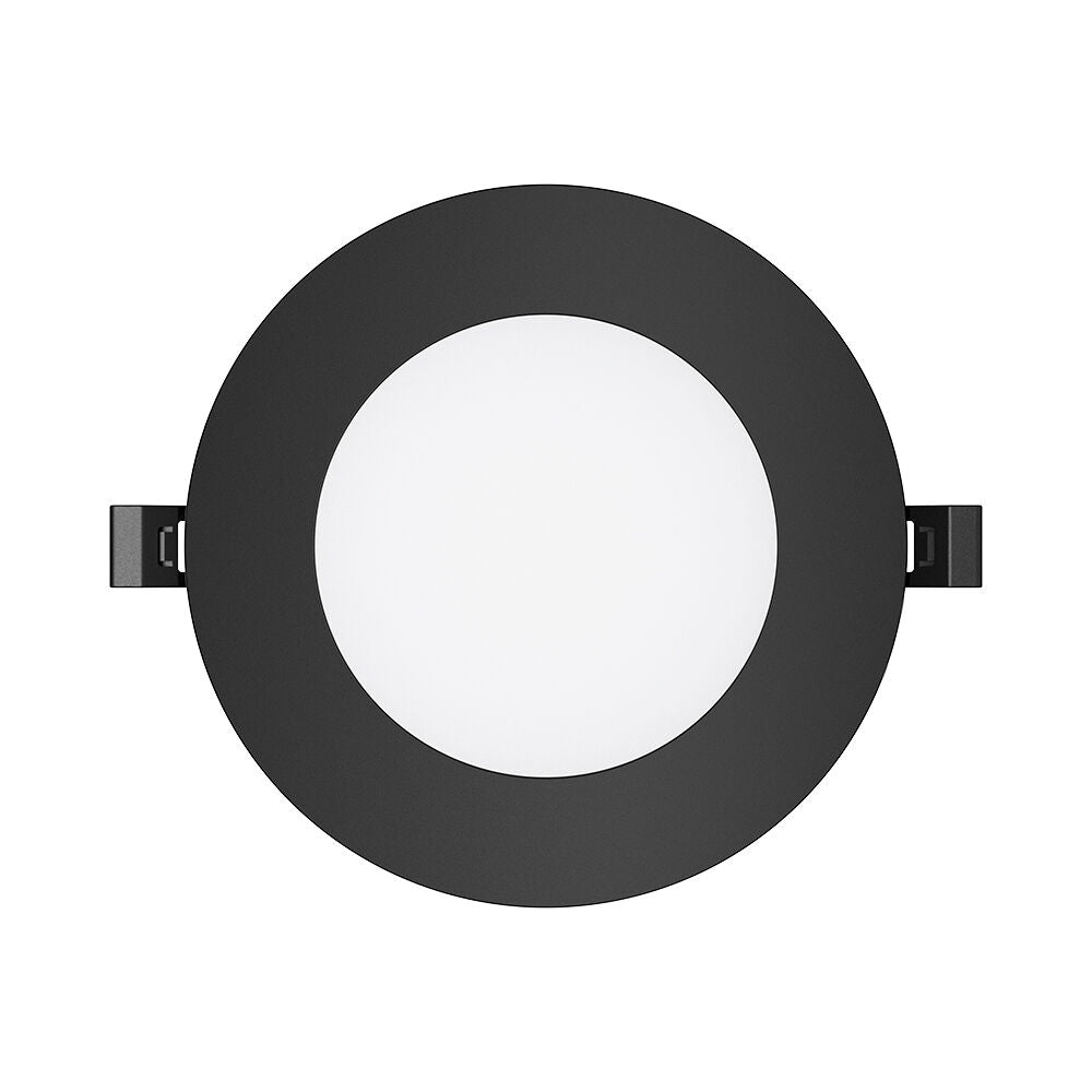 Spot LED 6W CCT Slim Rotund Negru / Dimabil / ⌀128mm / Incastrabil IP40 / 3 Lumini